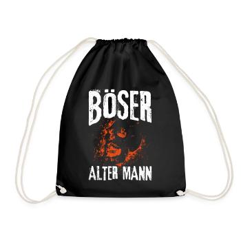 Böser Alter Mann Männer - Turnbeutel - Schwarz - Vorne