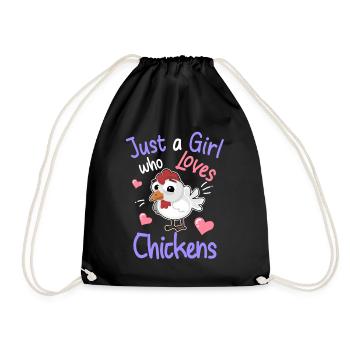 Juste une fille qui aime les chickens - Sac de sport léger - noir - Devant