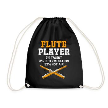 Flute - Drawstring Bag - black - Front