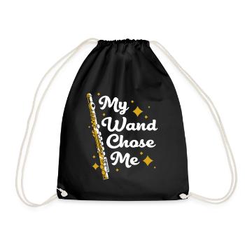 Flute - Drawstring Bag - black - Front