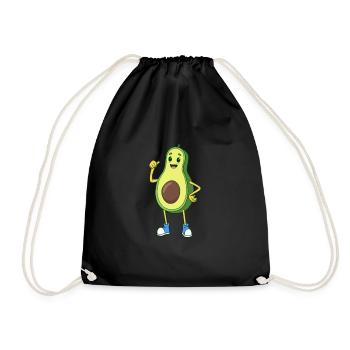 Comic Avocado - Turnbeutel - Schwarz - Vorne