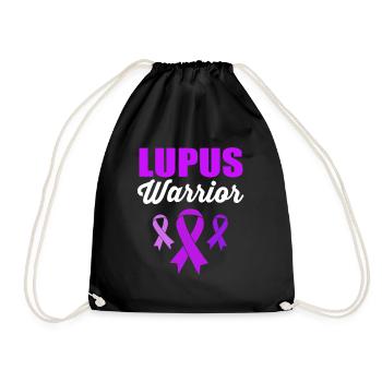 Lupus Awareness Ribbon Lupus Warrior - Turnbeutel - Schwarz - Vorne