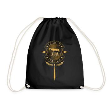 Legio II Italica - Römische Legion - Turnbeutel - Schwarz - Vorne