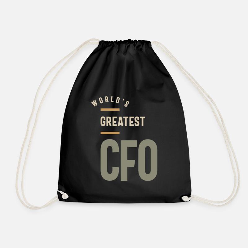 CFO Gift Funny Job Title Profession - Drawstring Bag - black