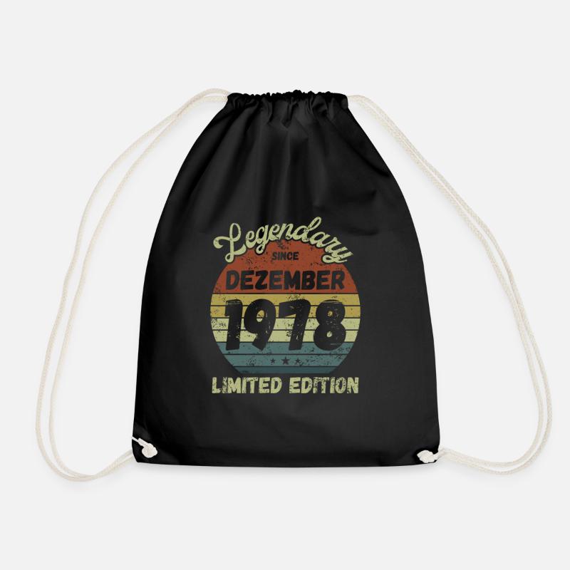 Legendary since Dezember 1978 - Geburtstag - Turnbeutel - Schwarz