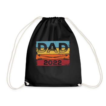DAD Vater T-Shirt Vatertag 2022 Papa 2022 Werdende - Turnbeutel - Schwarz - Vorne