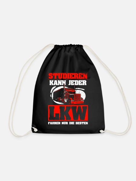 LKW Fahrer Studieren Kann Jeder LKW Fahren Nur Die - Turnbeutel - Schwarz