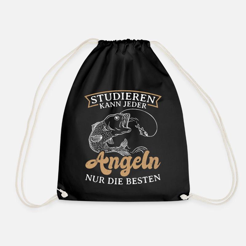 Studieren kann Jeder, Angeln nur die Besten Angler - Turnbeutel - Schwarz
