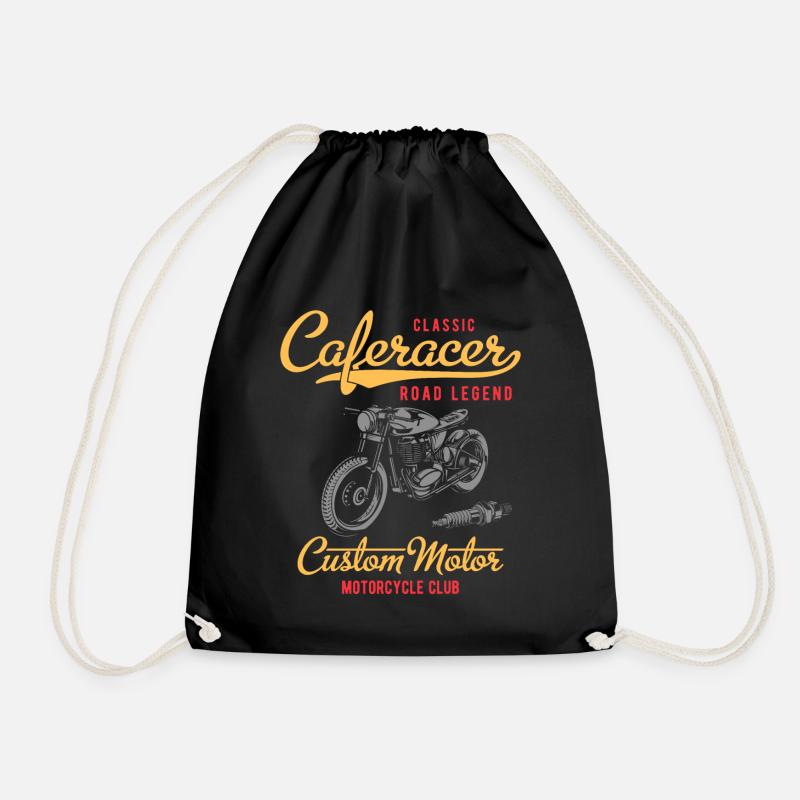 Caferacer - Drawstring Bag - black
