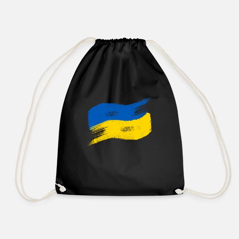 Ukraine Flagge - Turnbeutel - Schwarz