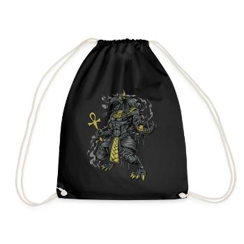 Dieu égyptien Anubis - Sac de sport léger - noir - Devant