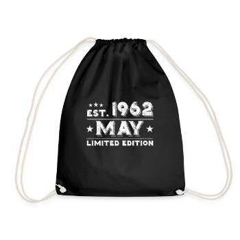Mai 1962 - Anniversaire en mai - Sac de sport léger - noir - Devant