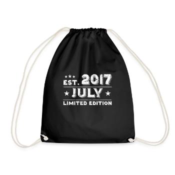 July 2017 - Birthday in July - Drawstring Bag - black - Front