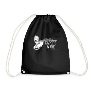 Latin saying - Sapere Aude - Drawstring Bag - black - Front