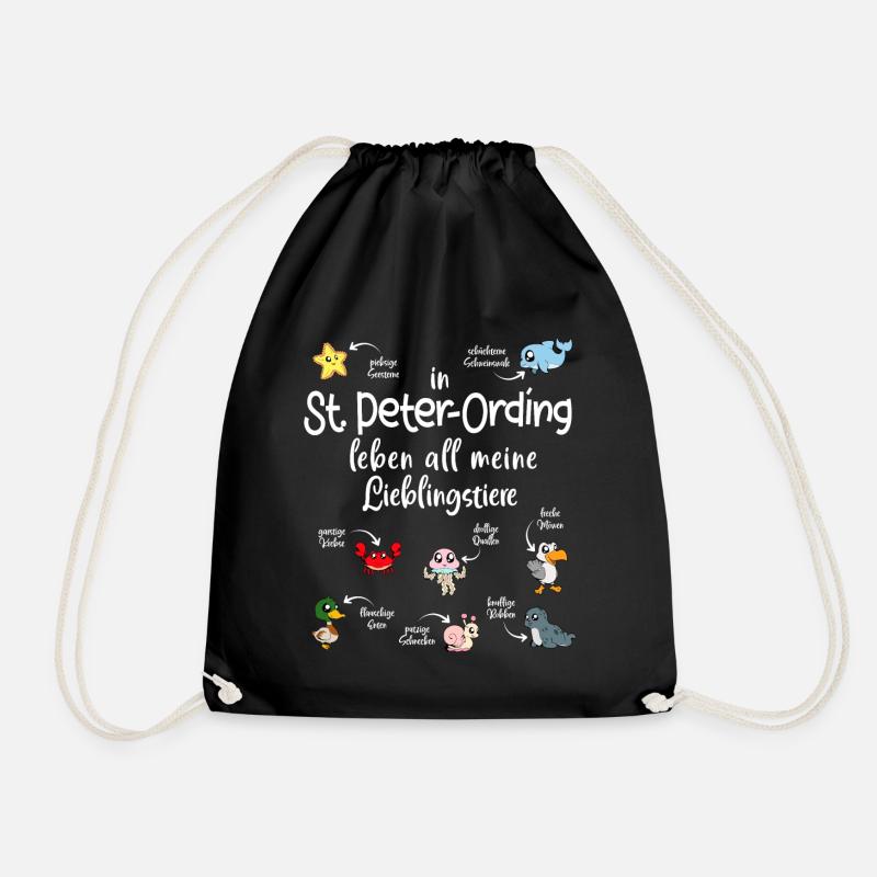 Meine Lieblingstiere in St. Peter-Ordíng - Turnbeutel - Schwarz