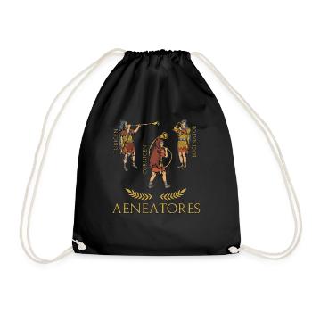 Roman musicians in the Legion - Aeneatores - Drawstring Bag - black - Front
