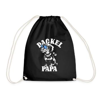 Dackel Papa Hundeliebhaber Dachshund Vatertag Dack - Turnbeutel - Schwarz - Vorne