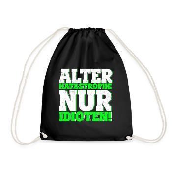 Alter KATASTROPHE nur Idioten - KFZ Mechaniker Aut - Turnbeutel - Schwarz - Vorne