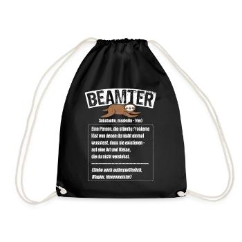 Beamter Definition - Beamter Kaffee Beamtin Gesche - Turnbeutel - Schwarz - Vorne