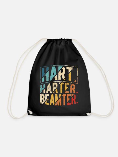 Hart Härter Beamter - Beamter Spruch Beamten - Turnbeutel - Schwarz