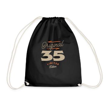 35. Geburtstag Original 35 Jahre alt - Turnbeutel - Schwarz - Vorne