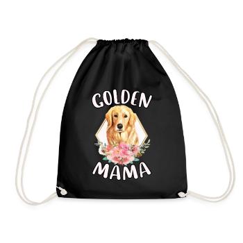Golden Mama süße lustige Golden Retriever Hund Liebhaber - Turnbeutel - Schwarz - Vorne