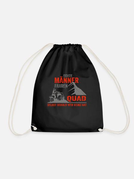 Quad fahren Quadfahrer Spruch als Geschenkidee - Turnbeutel - Schwarz