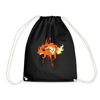 Monster Animals - Renard des flammes d’horreur - Sac de sport léger - noir - Devant