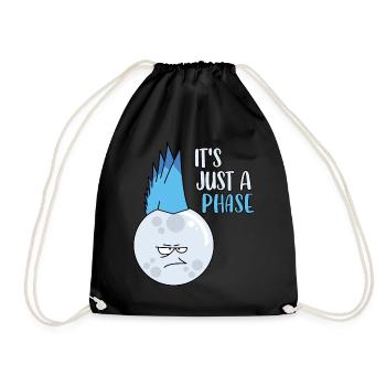 C’est juste une phase drôle de pleine lune Pun Cycle lunaire - Sac de sport léger - noir - Devant