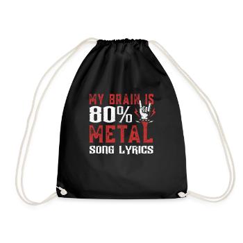 Song Lyrics Metal Spruch - Turnbeutel - Schwarz - Vorne