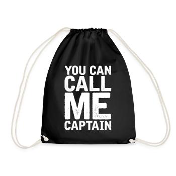 You can Call me Captain Segeln Matrose Vintage Kap - Turnbeutel - Schwarz - Vorne