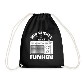 Mir reichts ich geh Funken - Funker Geschenk - Turnbeutel - Schwarz - Vorne