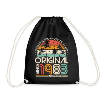 Original 1983 Vintage Anniversaire Rétro - Sac de sport léger - noir - Devant
