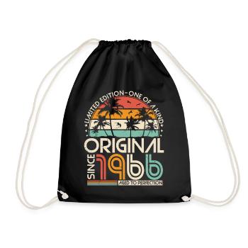 Original 1966 Vintage Anniversaire Rétro - Sac de sport léger - noir - Devant