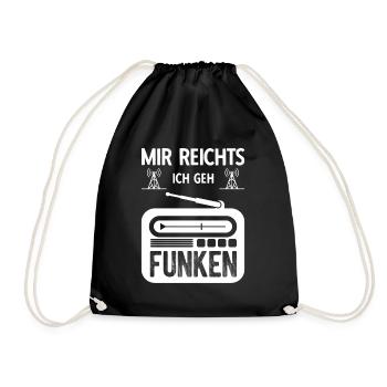 Mir reichts ich geh Funken - Funker Geschenk - Turnbeutel - Schwarz - Vorne
