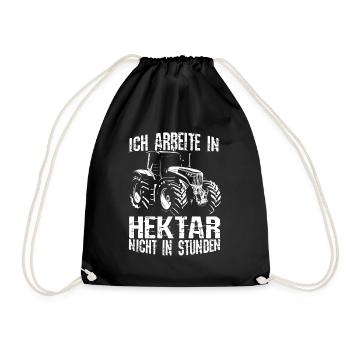 Beruf Bauer Traktor Landwirt Landwirtschaft Agrar - Turnbeutel - Schwarz - Vorne