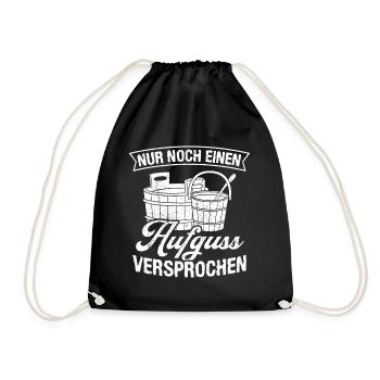 Saunameister - Geschenk Sauna Spruch Saunieren - Turnbeutel - Schwarz - Vorne