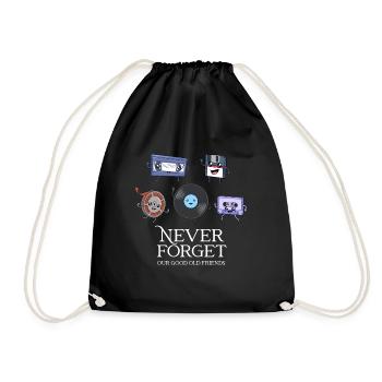 Gute alte retro Freunde - Never Forget - Turnbeutel - Schwarz - Vorne