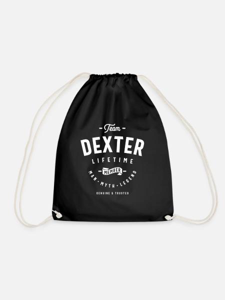 Team Dexter Lifetime Member Personalisierter Name - Turnbeutel - Schwarz