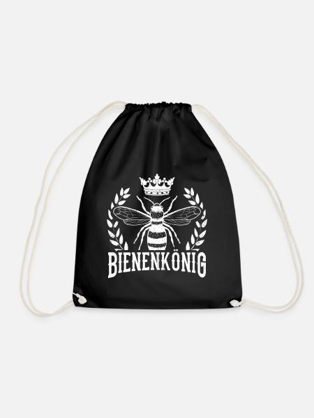 Bienenkönig | Imker Design Imkerei Bienenzüchter B - Turnbeutel - Schwarz