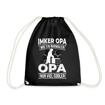 Imker Opa, wie ein normaler Opa nur viel cooler - - Turnbeutel - Schwarz - Vorne