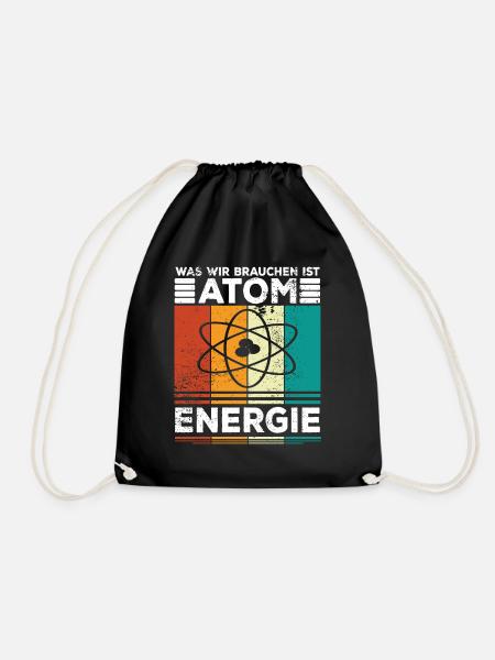 Atomenergie Kernenergie Kernkraft Atomkraftwerke - Turnbeutel - Schwarz