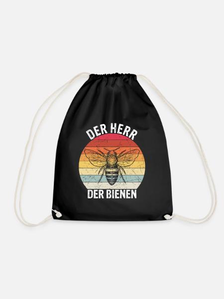 Der Herr Der Bienen - Imker Biene Imkerei Geschenk - Turnbeutel - Schwarz