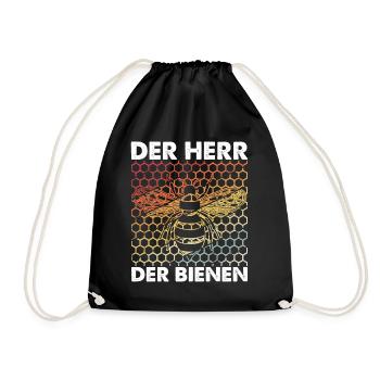Der Herr Der Bienen - Imker Biene Imkerei - Turnbeutel - Schwarz - Vorne