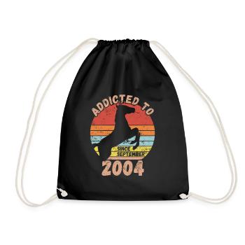 Birthday Horse Riding September 2004 - Drawstring Bag - black - Front
