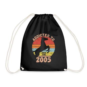 Birthday Horse Riding June 2005 - Drawstring Bag - black - Front