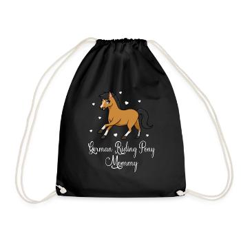 Horse lovers - German Riding Pony Mommy - Drawstring Bag - black - Front