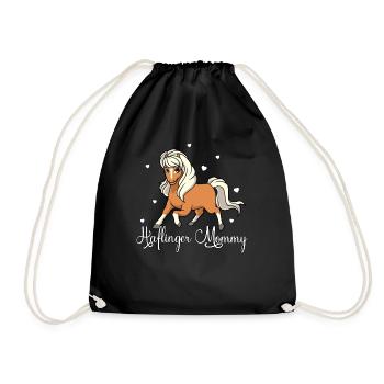 Horse lovers - Haflinger Mommy - Drawstring Bag - black - Front
