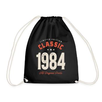 Classic 1984 - 38th Birthday Vintage - Drawstring Bag - black - Front
