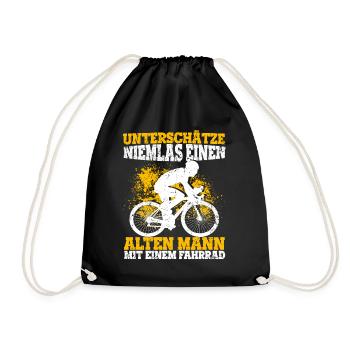 Radfahrer Fahrradfahrer Outdoor Radsport Lustig Sp - Turnbeutel - Schwarz - Vorne